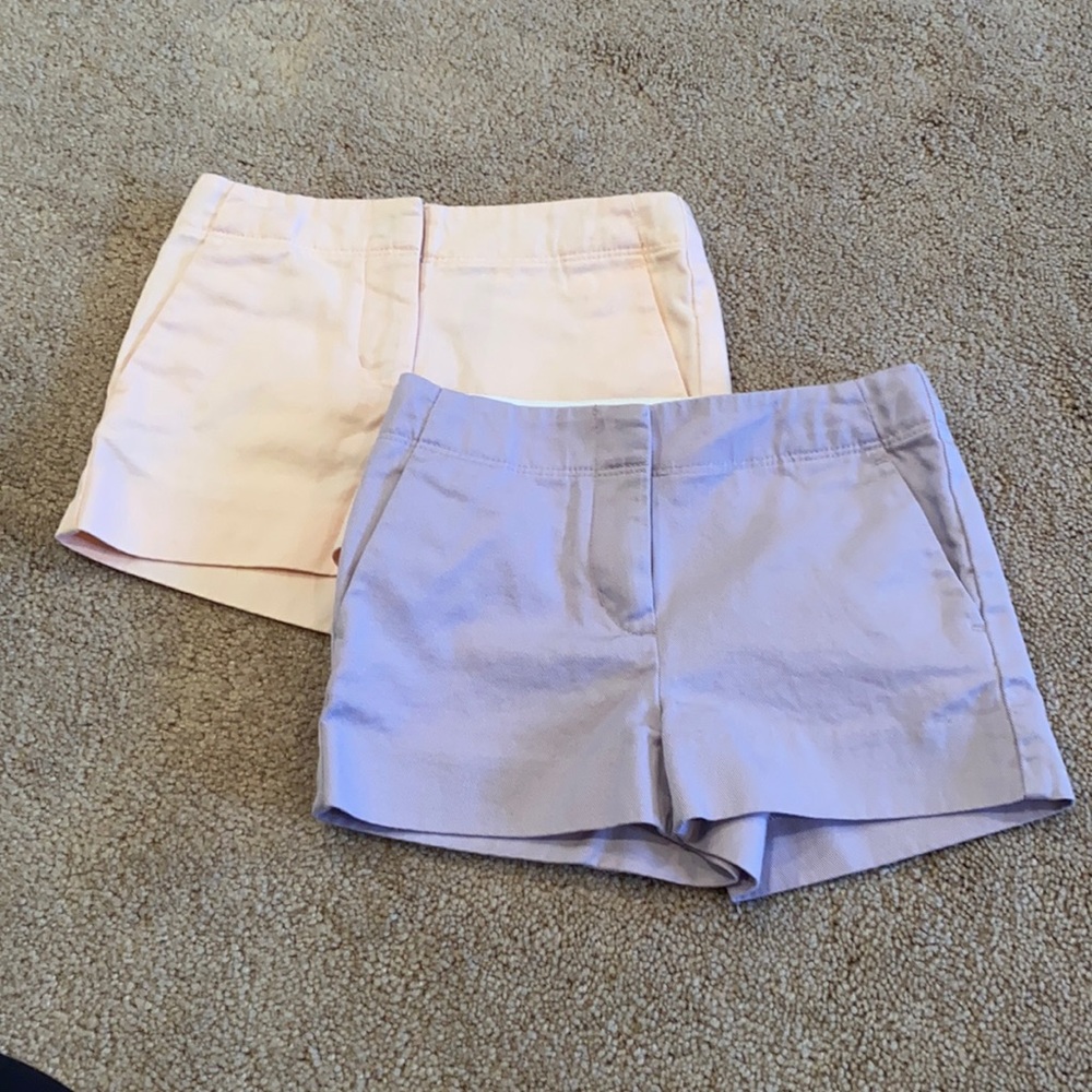 Pair of JCrew girls 3T shorts - pink and purple